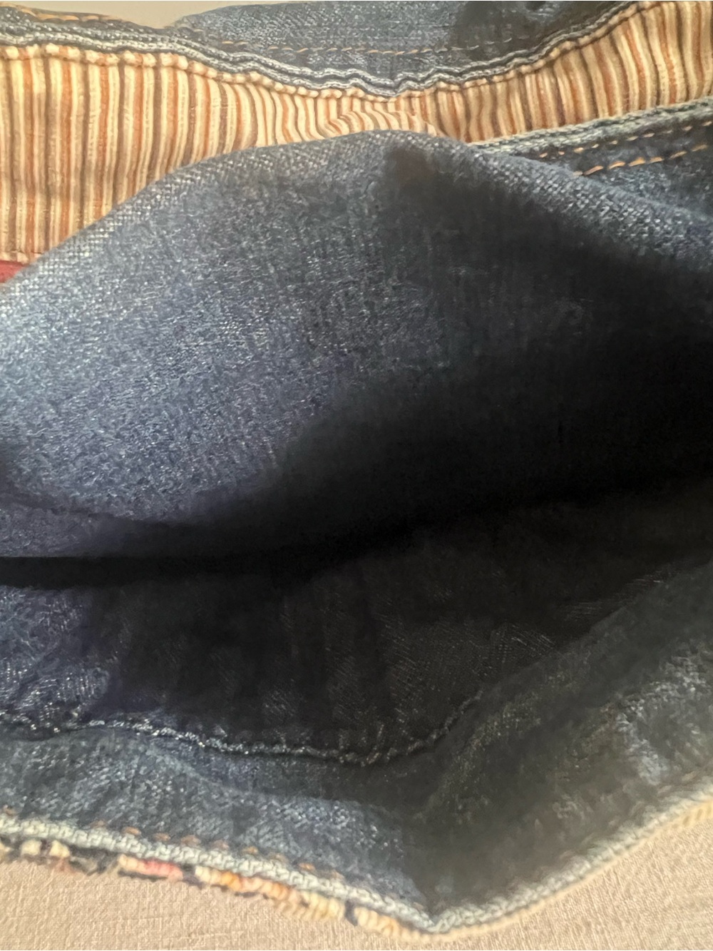 Lucky Brand Vintage Patchwork Denim Shoulder Purse - Picture 3 of 6